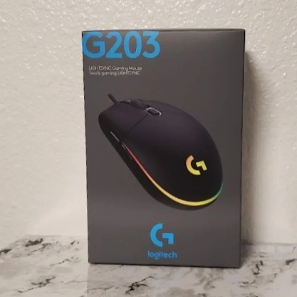 NEW Logitech LIGHTSYNC Wired Optical Gaming Mouse Minecraft Computer Laptop Acce